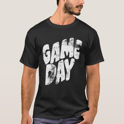 試合日サッカーシーズンスポーツ男女性 Tシャツ (正面)