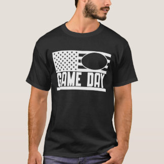 試合日サッカーUSA国旗3 Tシャツ
