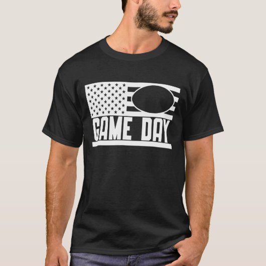 試合日サッカーUSA国旗3 Tシャツ (正面)