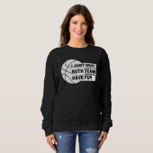 試合日スポーツファン私は両方のチームがFを持っていることを願う スウェットシャツ (正面フル)