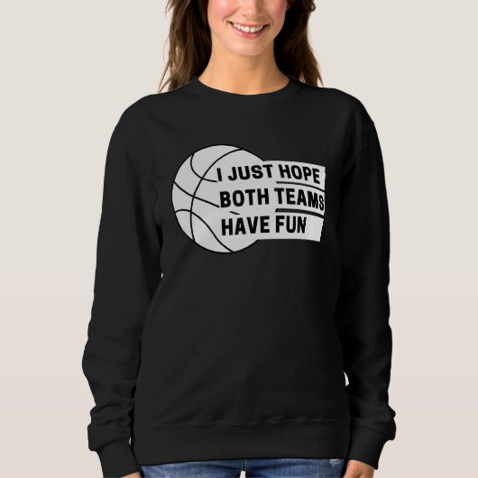 試合日スポーツファン私は両方のチームがFを持っていることを願う スウェットシャツ (正面)