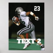 試合日パーソナライズされたサッカーのポスター ポスター (正面)