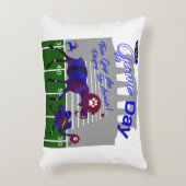 試合日動物サッカー枕 アクセントクッション (正面(垂直))