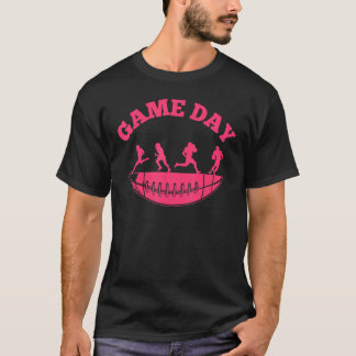 試合日遊サッカーピンクメンズウィメンズキッズボーイズG Tシャツ