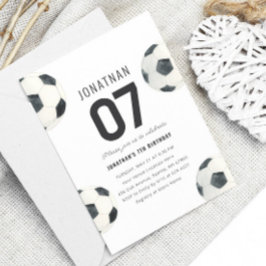 試合時間サッカーサッカーサッカーボーイズ7誕生日 招待状