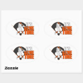 試合時間 – 野球（オレンジ） 楕円形シール (シート)