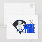 試合時間 – 野球（青） ポストカード (正面/裏面)