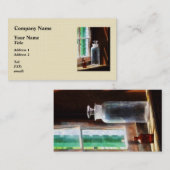 試薬ボトルおよびブラウンの小さいボトル 名刺 (正面/裏面)