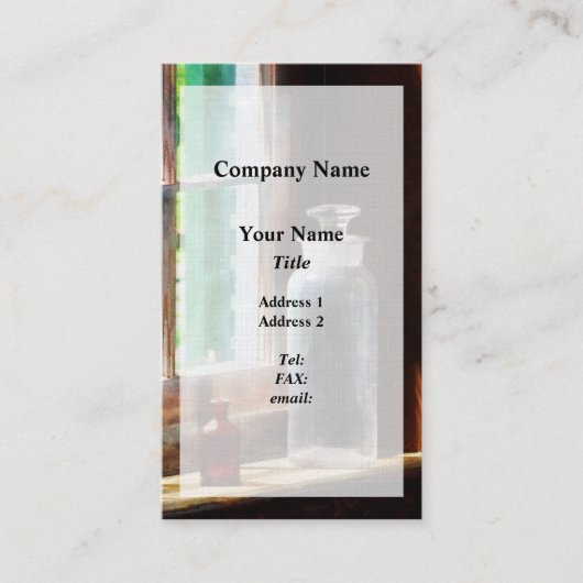 試薬ボトル及び小褐色ボトル 名刺 (正面)