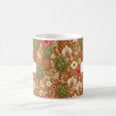 試薬熱帯エレガントフローラパイナップルカスタム コーヒーマグカップ (中央)