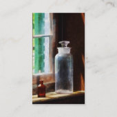 試薬瓶と小型茶色瓶 - プラチナ 名刺 (裏面)