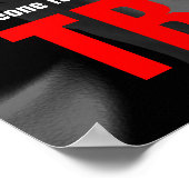 試行中の感動的引用文成功白黒 ポスター (角)