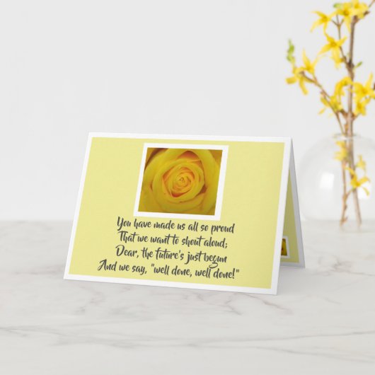 試験おめでとう カード (黄色い花)