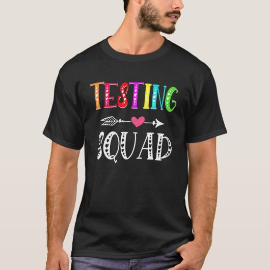 試験おもしろい分隊コスチューム試験日卒業Te Tシャツ (正面)