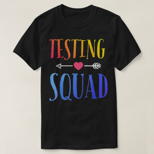試験おもしろい分隊コスチューム試験日卒業Te Tシャツ (デザイン正面)