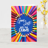 試験での文房具の幸運GCSE ALevel SAT カード (黄色い花)