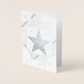 試験に合格シルバー/ゴールドフォイルおめでとうカード 箔カード (正面)