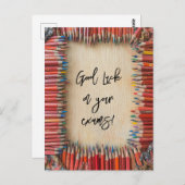 試験に頑張れ ポストカード (正面/裏面)