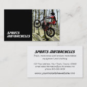 試験のオートバイのテンプレート 名刺 (正面/裏面)