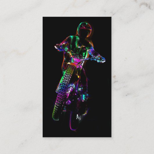 試験のモトクロスのオートバイ 名刺 (裏面)