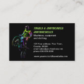 試験のモトクロスのオートバイ 名刺 (正面)