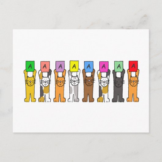 試験の成功をまっすぐ収める ポストカード (正面)