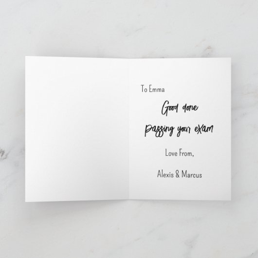 試験の結果は良く行われた、親指を立てる! カード (内部)