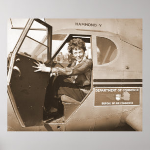 試験アメリアEarhart 1936年 ポスター