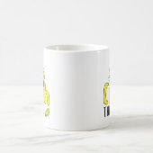 試験レモンの試験日おもしろいを潰して試験する コーヒーマグカップ (中央)