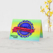 試験合格バナー達成おめでとう カード (黄色い花)