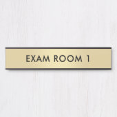 試験室金ゴールドブラックカスタマイズ可能な文字テンプレート サインプレート (正面)