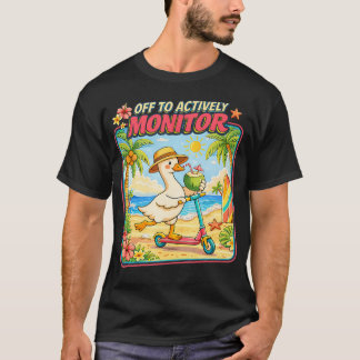 試験日がんばれ！積極的に見守ります Tシャツ