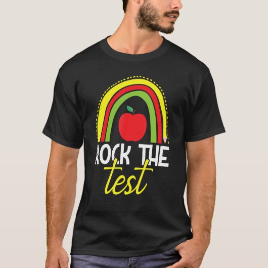 試験日をロック虹の試験日学生と Tシャツ (正面)