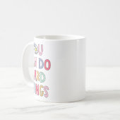 試験日先生できる懸命Things Students W コーヒーマグカップ (正面左)