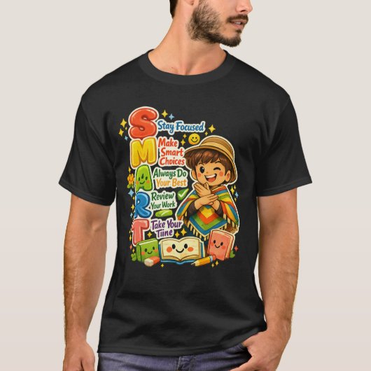 試験日先生 - スマート試験ポンチョ シンコデマヨ Tシャツ (正面)