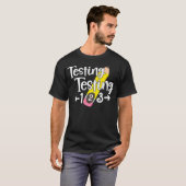 試験日学校おもしろい教授先生J Tシャツ (正面フル)