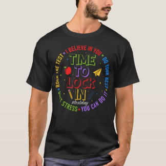 試験日州の試験対策の時間だロックオン Tシャツ