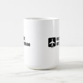 試験私私はえの飛行機 コーヒーマグカップ (中央)