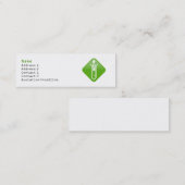 試験管の大人のプロフィールカードテンプレート スキニー名刺 (正面/裏面)