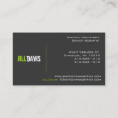 試験管の葉のカッコいいの科学者の名刺 名刺 (裏面)