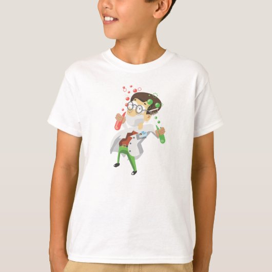 試験管を持つ科学者 Tシャツ (正面)