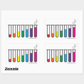 試験管プライドフラグ – 科学とマキンのベビー 長方形シール (シート)