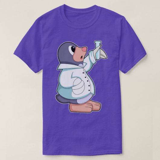 試験管付きモグラ Tシャツ (デザイン正面)