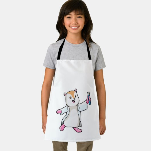 試験管付き科学者としてのハムスター エプロン (インサイチュ)