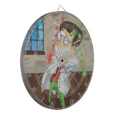 試験管付き科学者 ダーツボード (正面左)