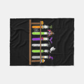 試験管化学おたく科学先生不気味Ha フリースブランケット (正面(横))