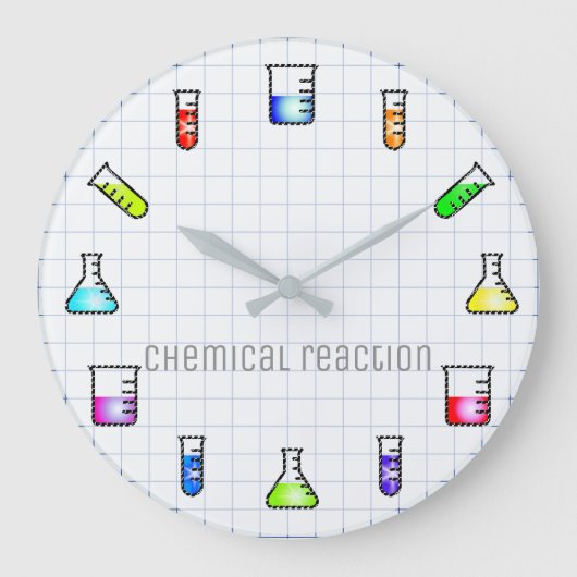 試験管化学研究所 ラージ壁時計 (正面)