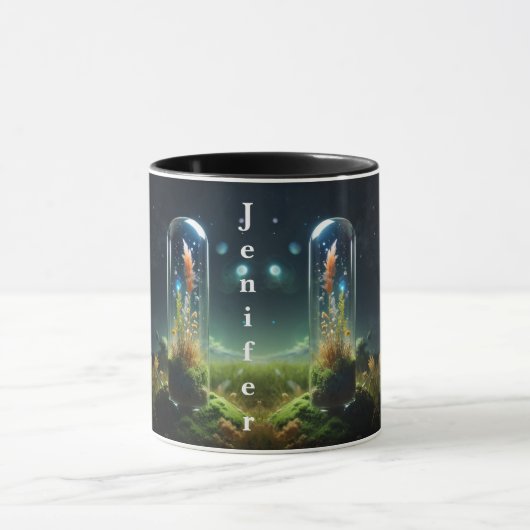 試験管宇宙ダスト草コーヒーマグ マグカップ (中央)