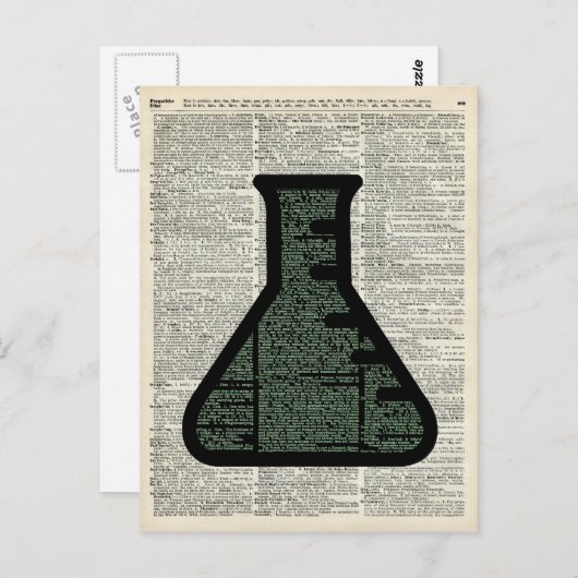 試験管辞書アート ポストカード (正面/裏面)