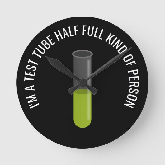 試験管 ラウンド壁時計 (正面)